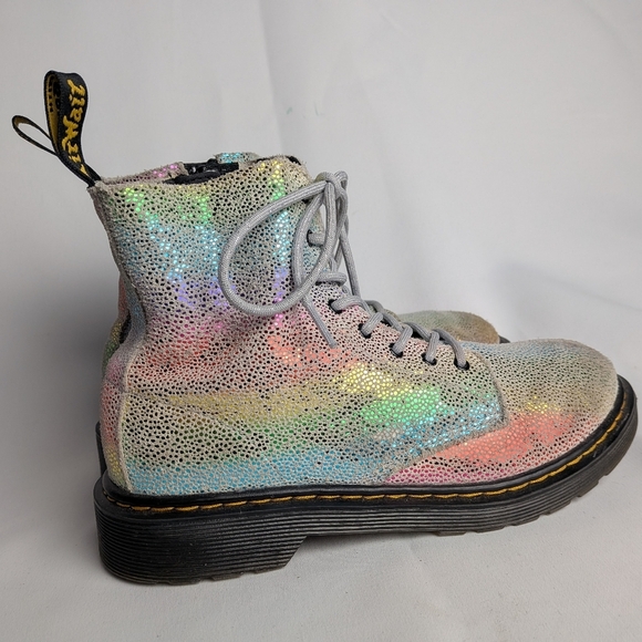 DR MARTENS 1460 Pascal Y Multicolor Boots Size 6 Women Snake Skin Pattern - Picture 7 of 10